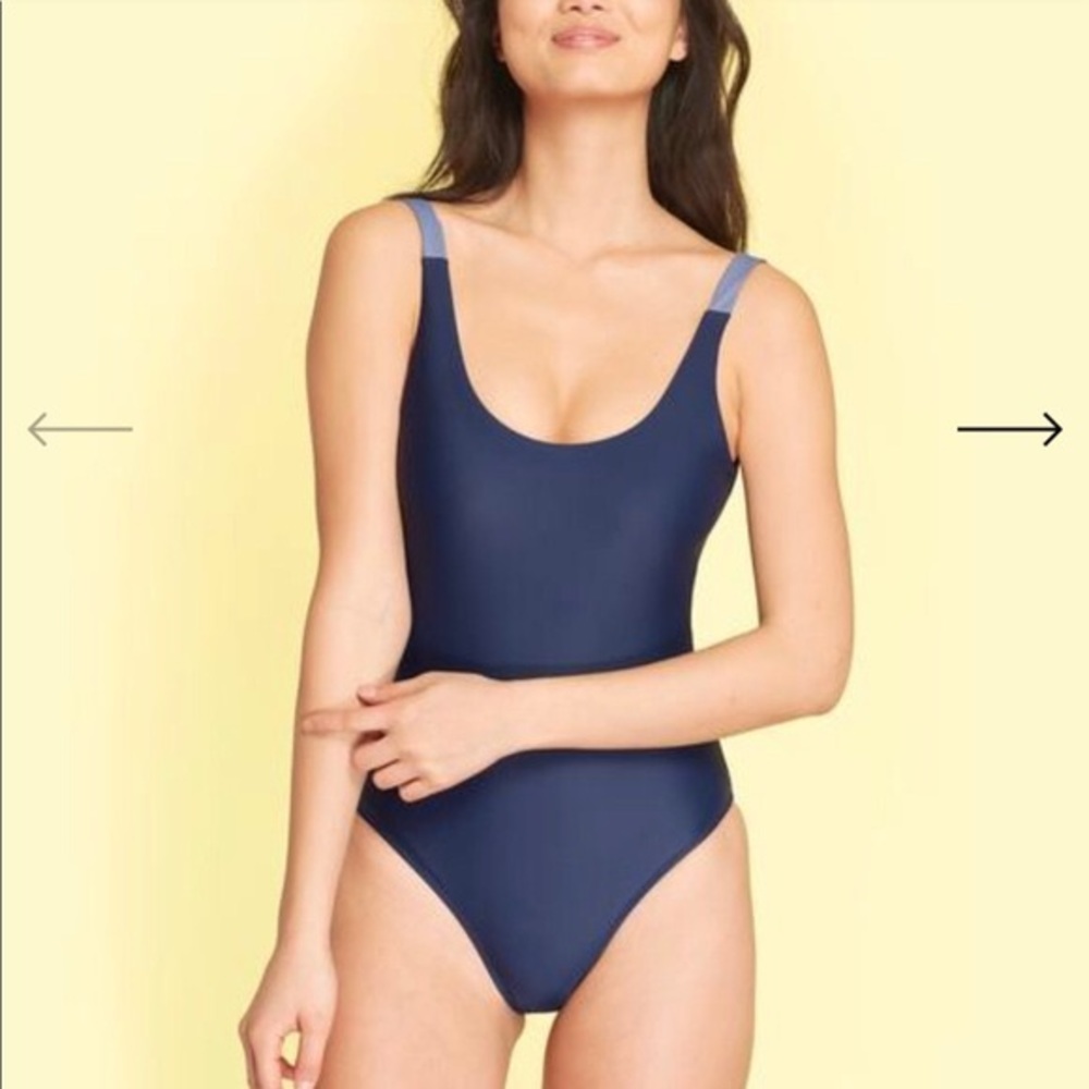 Summersalt The Sun Streak Navy One-Piece Swimsuit - Picture 2 of 9